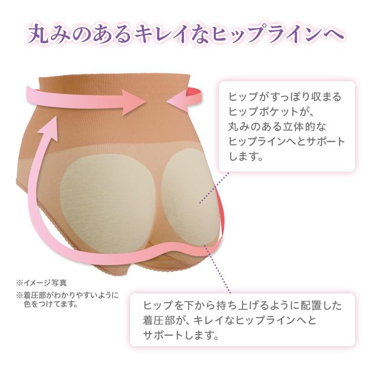 レディース ショーツ アンダーパンツ 下着 深ばき ヒップポケット 二重