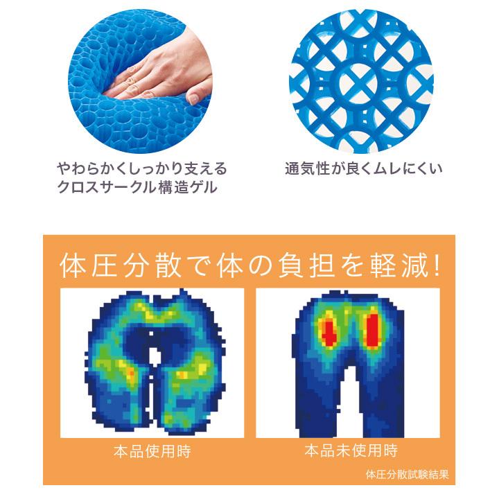 クッション 座布団 円座 オフィス リビング 3Dゲル クロスサークル構造