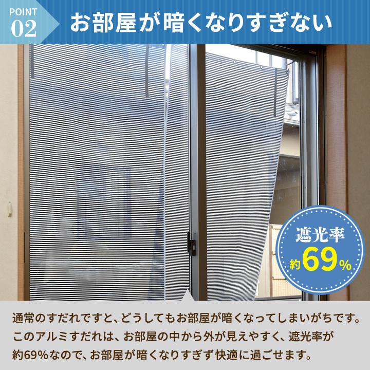 アルミすだれ 日よけシェード サンシェード Uvカット すだれ 屋内 屋外 ベランダ 窓 日除け お洒落な遮熱アルミすだれ ｓ字フック付 ジャストパートナー Yahoo 店 通販 Yahoo ショッピング