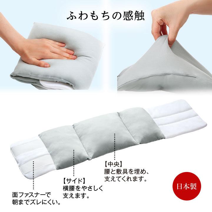 健康 寝具 腰痛 腰ふとん 腰まくら 深眠 安心感 腰を支える 寝返り