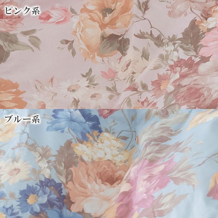 ★cozy★抗菌防臭ライトダウン羽毛掛けふとん 花柄 ピンクブルー２色組 羽根布団 羽毛布団 寝具 ダウン 掛け布団 フェザー 羽根 抗菌防臭加工