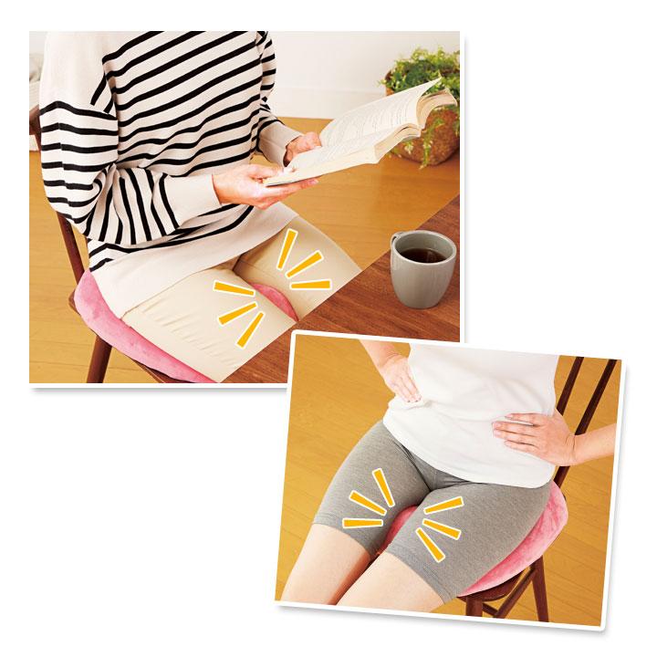 健康クッション 失禁 モレの悩み 骨盤底筋 内転筋 筋肉の衰え 鍛える 乗馬運動 簡単 座る 挟む 刺激 医学博士監修 骨盤底筋クッション シメナイト |  | 06