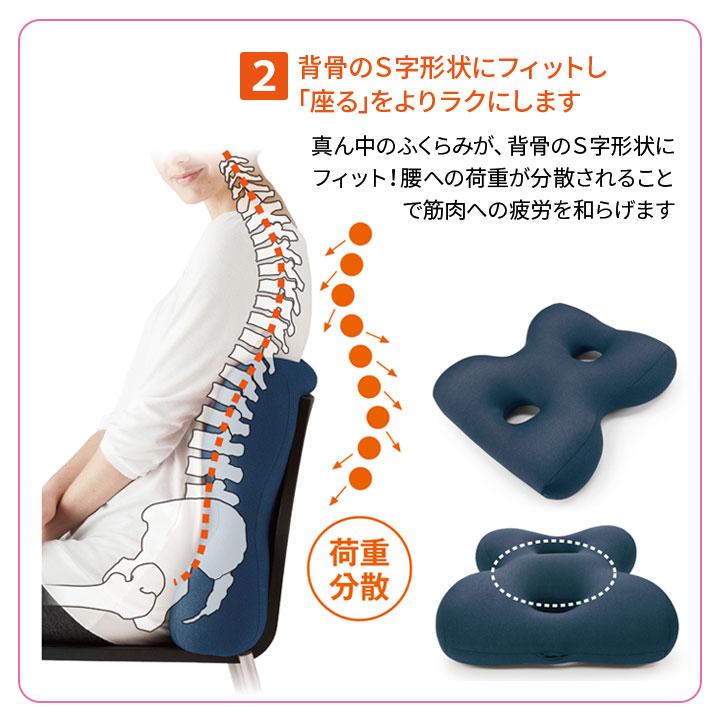 クッション MOGU 背もたれ 椅子 座椅子 肋骨 骨盤 支える腰部