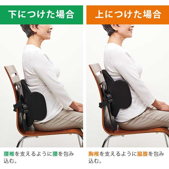 背もたれ 椅子 イス クッション 腰 背中 背筋 骨盤 姿勢 美姿勢 疲れにくい 負担軽減 在宅 テレワーク 勉強 オフィス ボディカルテ 腰楽座サポートプレート_8