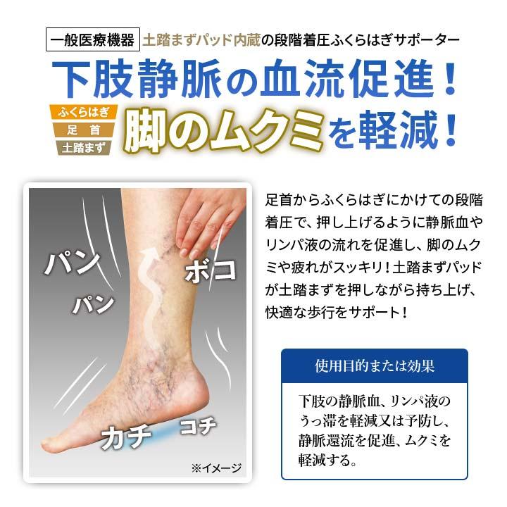 健康 ふくらはぎサポーター 着圧 むくみ 疲れ 軽減 予防 下肢静脈瘤