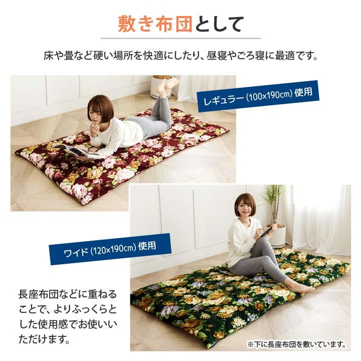 100×190 掛け 敷き 布団 ふとん マイヤー毛布 2枚合わせ 毛布ふとん