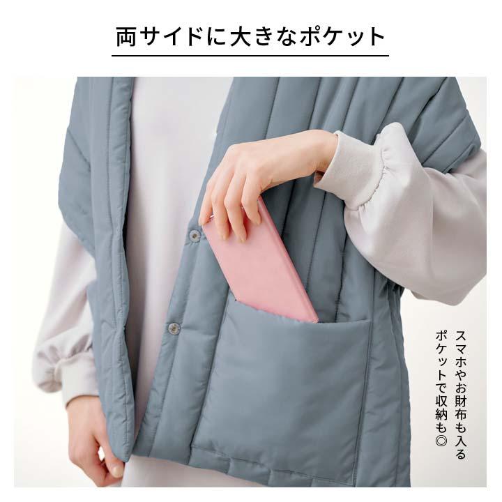 【新品未使用】イアパピヨネ　スミスタイル　ベスト風中綿ストール　リバーシブル ear PAPILLONNER - 【新品未使用】イアパピヨネ スミスタイル ベスト風