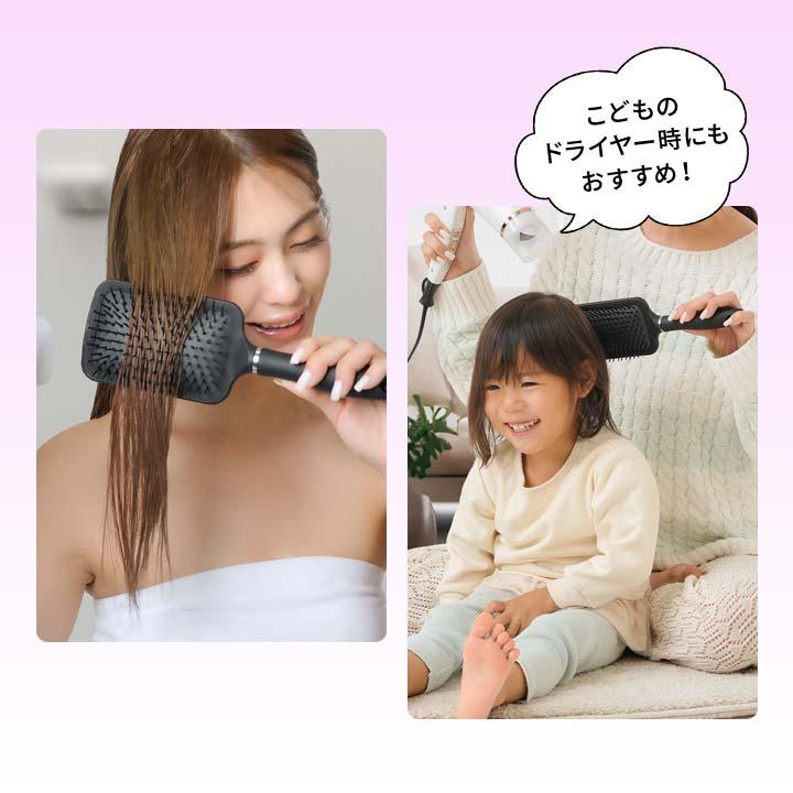 珪藻土 パッド ヘアケア ヘアブラシ ブラシ ワイドヘッド ドライヤー