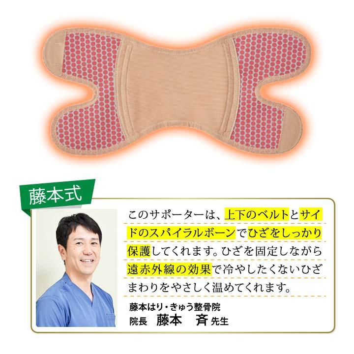 玄光石　ラドンひざサポーター　送料無料 日本製 左右兼用 膝 ひざ用 温める 曲げ伸ばし サポート 保護
