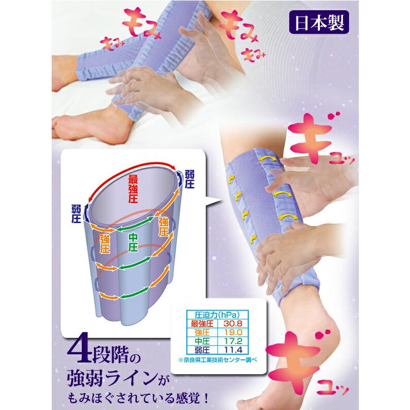 もみもみサポーター2枚入 左右兼用 美脚 ふくらはぎサポーター 着圧