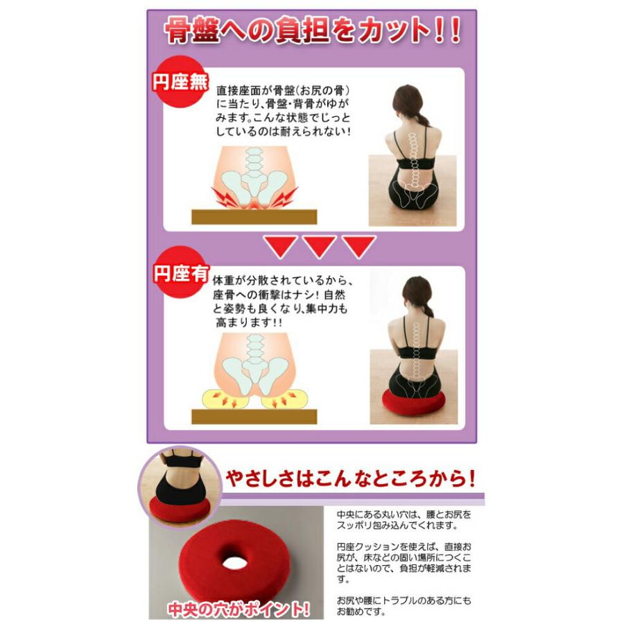 円座 クッション 低反発 座布団 姿勢 矯正グッズ 補整ケア 腰 健康