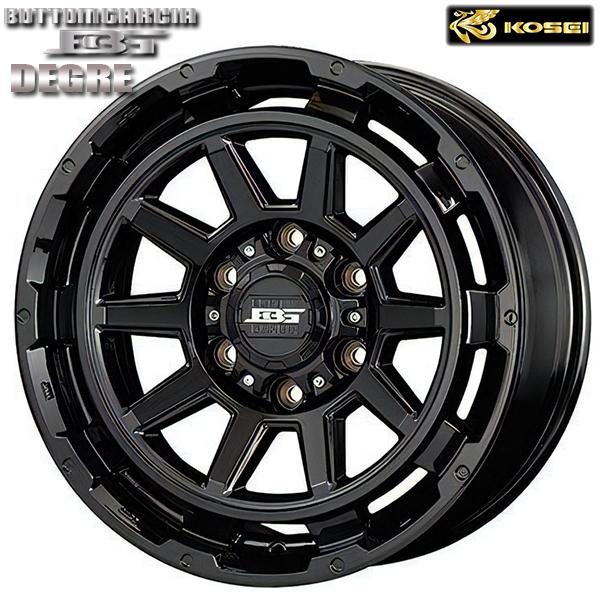 KOSEI 下つ方ガルシア ディグレ 17in 8.0J 6H139.7 +20 グロッシーブラック 軽銀車輪単品 4本仕掛ける 貨物輸送無料 アルミホイール-タイヤ、ホイール