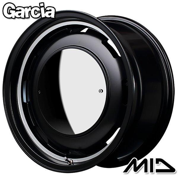 ハイエース MID ガルシア シスコ ムーン 15インチ 6.0J 6H139.7 +33 セミグロスブラックリムヴァーレイポリッシュ アルミホイール単品 1本 4本以上送料無料