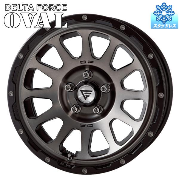 デリカD5 225/70R16インチ ブリヂストン ブリザック DMV3 5H114.3 スタッドレスタイヤホイール4本セット デルタフォース オーバル MS