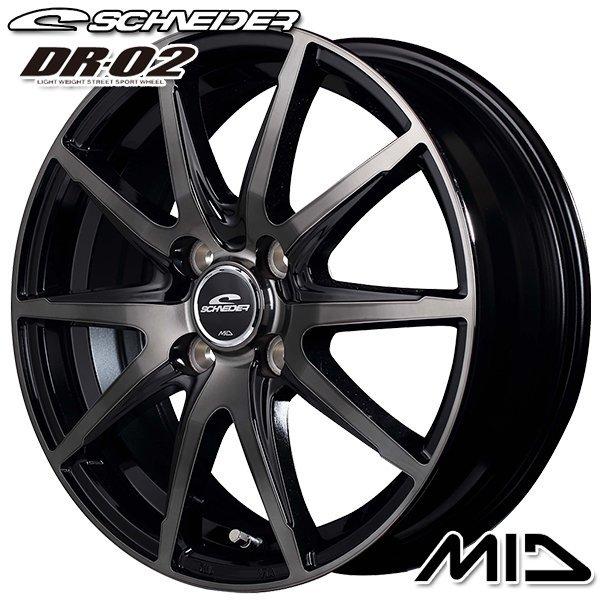 マルカサービス - エブリィ等 MID DR-02 12in 3.5J 4H100 +42 黒いことポリッシュ/黒いこと読みやすい 軽銀車輪単品 1本 4本以上貨物輸送無料 自動車-タイヤ、ホイール
