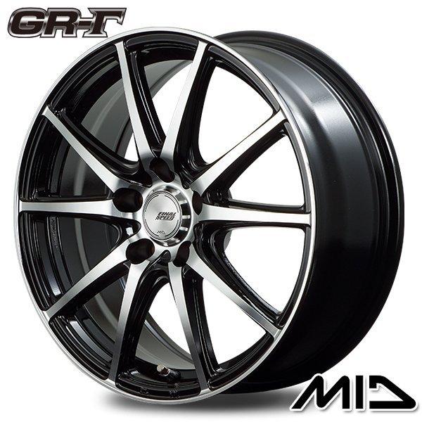 マルカサービス - MID GR-Γ GRヴァスコ・ダ・ガマ 17in 7.0J 5H100 +50 黒いことポリッシュ 軽銀車輪単品 1本 4本以上貨物輸送無料 自動車-アルミホイール
