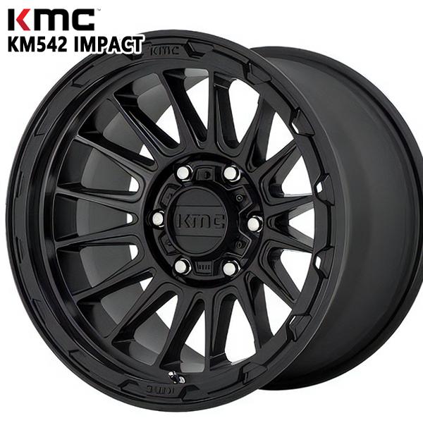 KMC KM542 IMPACT 17インチ 8.0J 5H114.3 +35 SATIN BLACK アルミホイール単品 1本 4本以上送料無料