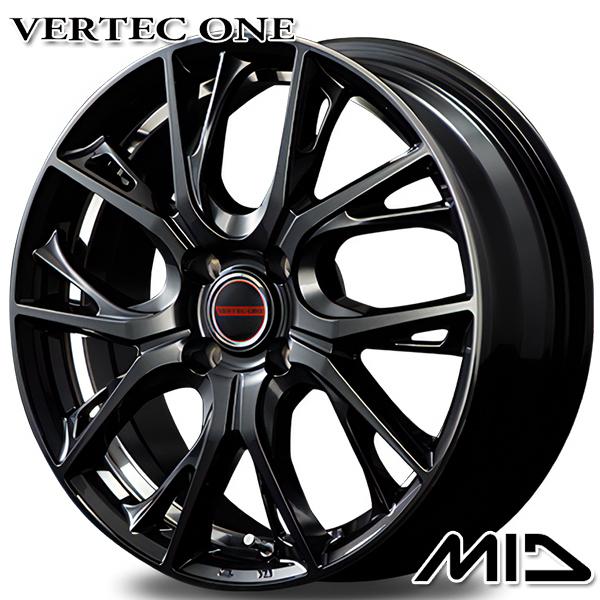 サマータイヤ ホイール4本セット 165/55R14インチ 4H100 MID ヴァーテックワン グレイブ DB ケンダ KR23A