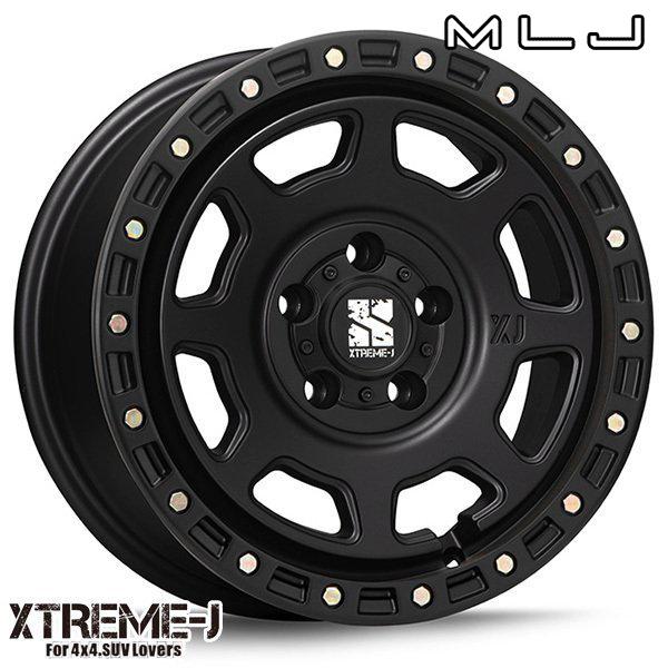 JL/JKラングラー ホイールセット 265/65R17インチ 5H127 MLJ エクストリームJ XJ07 サテンブラック BF グッドリッチ マッドテレーン T/A KM3