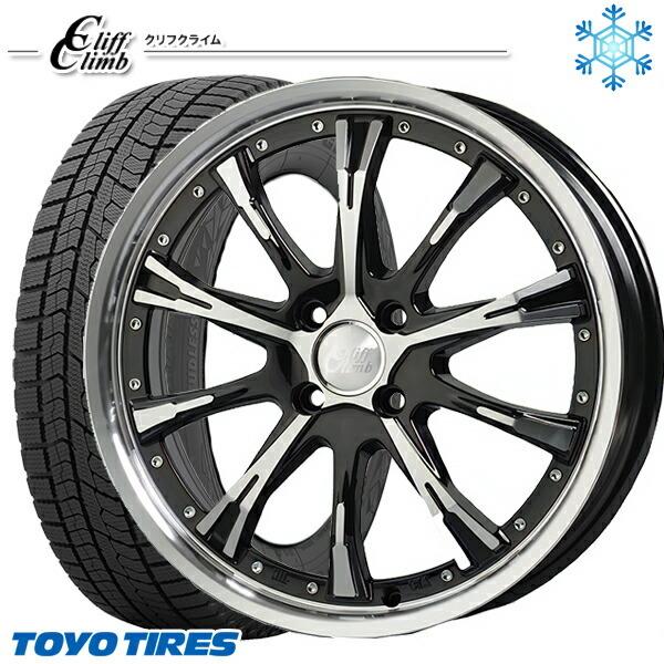 デリカミニ 165/55R15インチ TOYO OBSERVE GIZ2 トーヨー オブザーブ ギズ2 4H100 スタッドレスタイヤホイール4本セット クリフクライム TC02