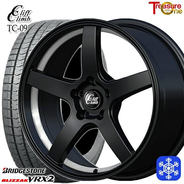 ブリザック 225/60R17インチ ブリヂストン VRX2 5H114.3 スタッドレスタイヤホイール4本セット トレジャーワン クリフ ...