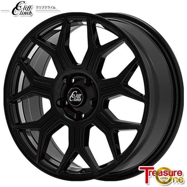 15インチ 5.0J 4H100 +45 アルミホイール単品 4本セット 1台分 トレジャーワン クリフクライム TC10M ブラック