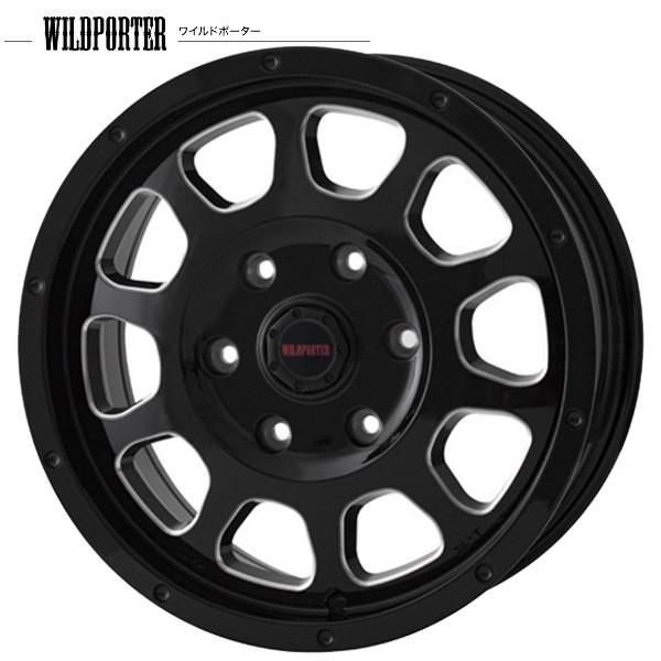 トレジャーワンカンパニー - 15in 6.0J 6H139.7 +33 軽銀車輪単品 4本仕掛ける トレジャーワン ワイルドポーター クロステン ブラックサイドミーリング タイヤ、ホイール-アルミホイール