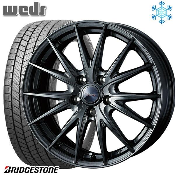 225/55R18インチ ブリヂストン ブリザック VRX3 5H114.3 スタッドレスタイヤホイール4本セット Weds ヴェルヴァ スポルト2