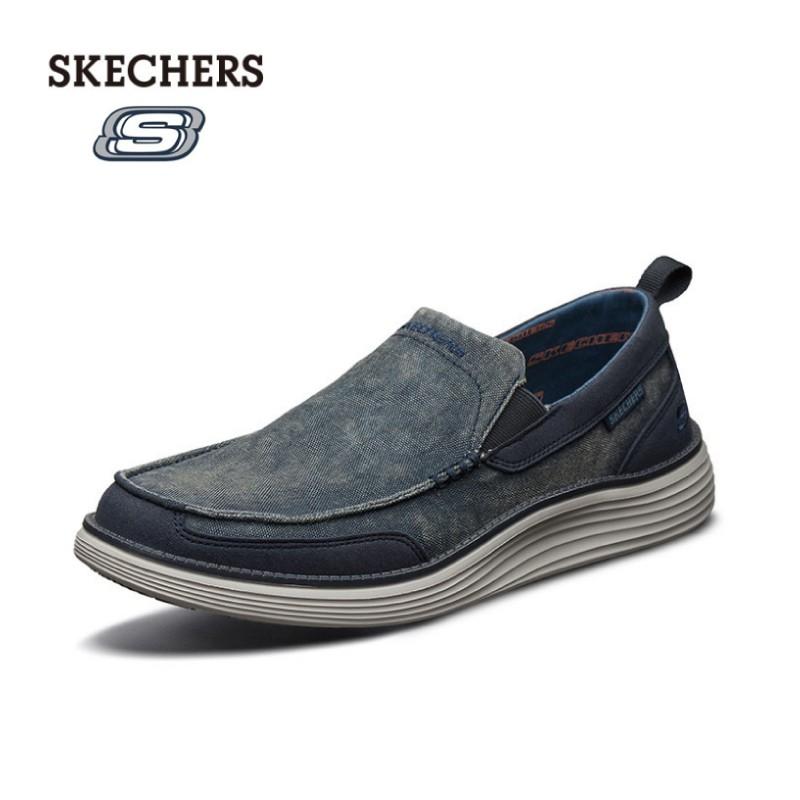 人気No.1/本体 SKECHERS スケッチャーズ メンズ モダン スニーカー カジュアルシューズ スリッポン 靴 ひもなし 新作