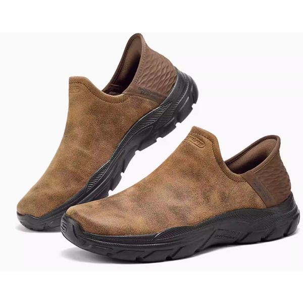 SKECHERS（スケッチャーズ） スリップイン メンズ 黒 靴 立ったまま