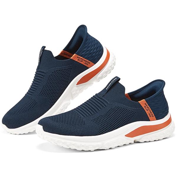 SKECHERS（スケッチャーズ） スリップイン メンズ 黒 靴 立ったまま