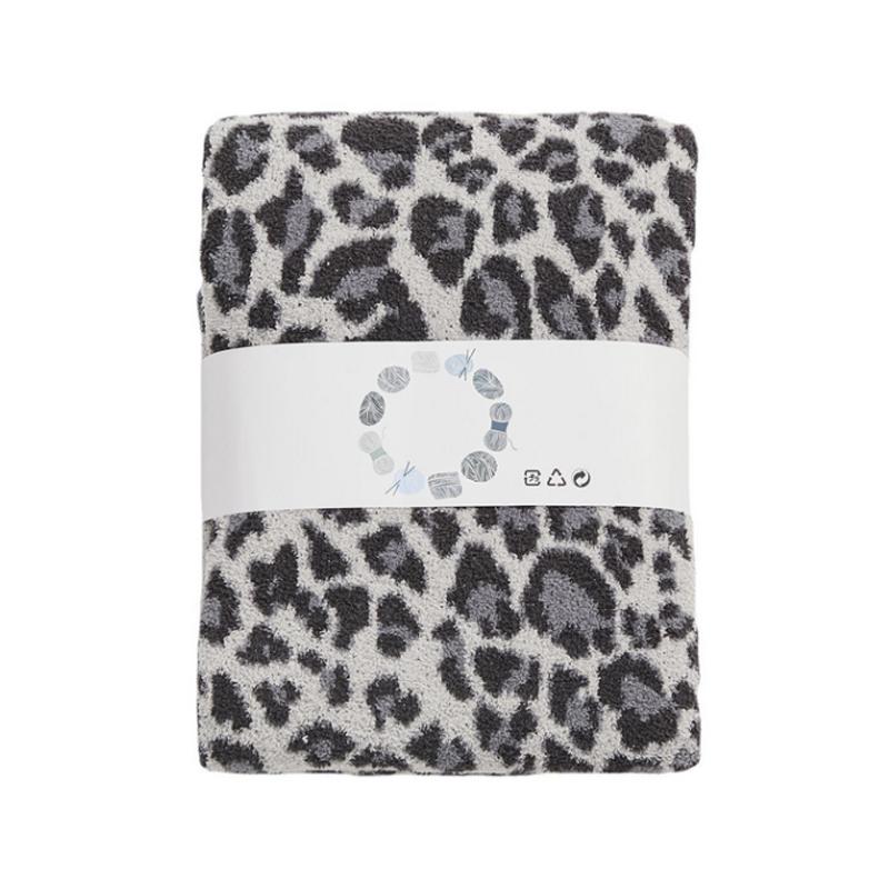 毛布 ブランケット ひざ掛け あったか ヒョウ柄 フリース 130*160