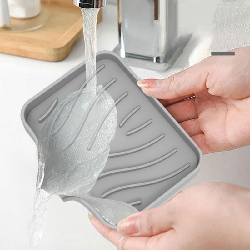 石鹸置き ソープディッシュ 2個入り 石鹸ラック シリコン素材 割れない