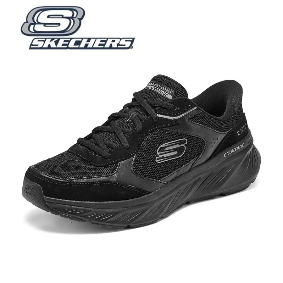 SKECHERS エアクッションソール　レザースニーカー　厚底 SKECHERS（スケッチャーズ） スリップイン メンズ ハンズフリー 厚底