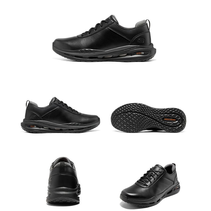 SKECHERS エアクッションソール　レザースニーカー　厚底 SKECHERS（スケッチャーズ） メンズ スニーカー ビジネス アウトドア