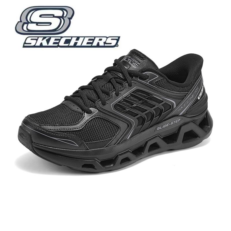 SKECHERS エアクッションソール　レザースニーカー　厚底 SKECHERS（スケッチャーズ） スリップイン メンズ ハンズフリー