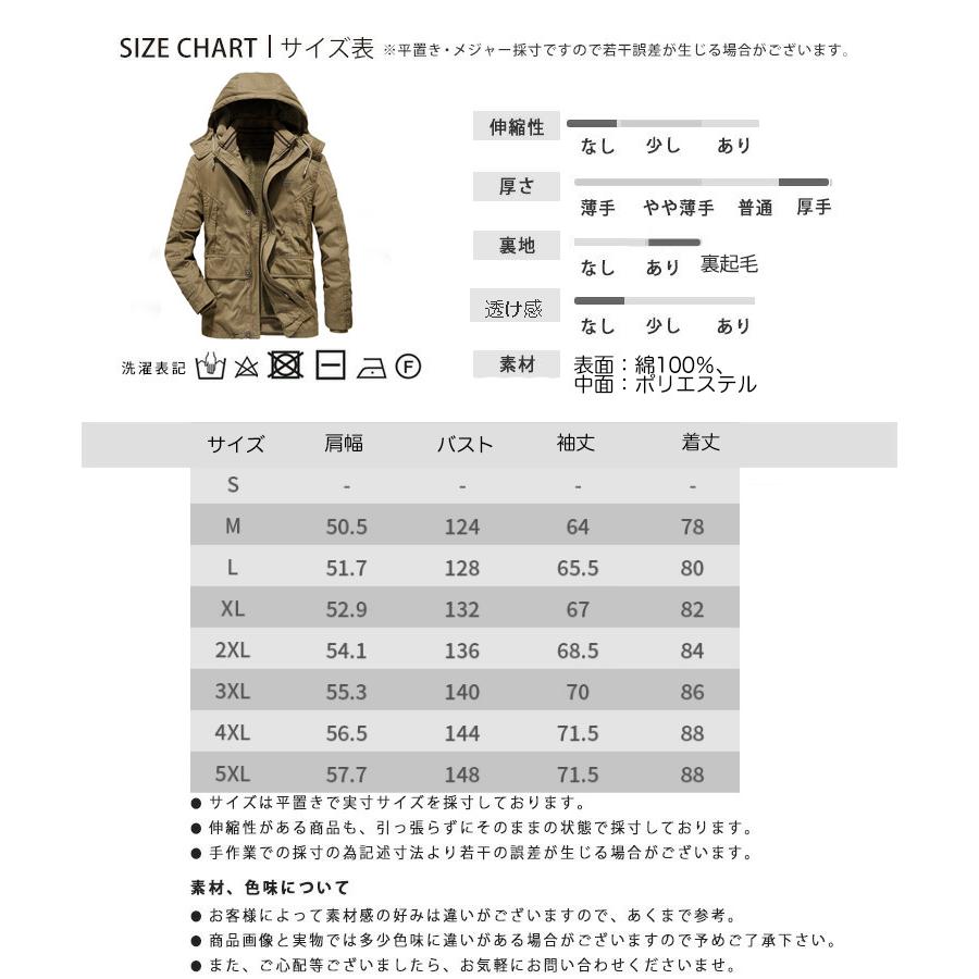 ミリタリージャケット メンズ 大きいサイズ 裏ボア 裏起毛 ミリタリー 