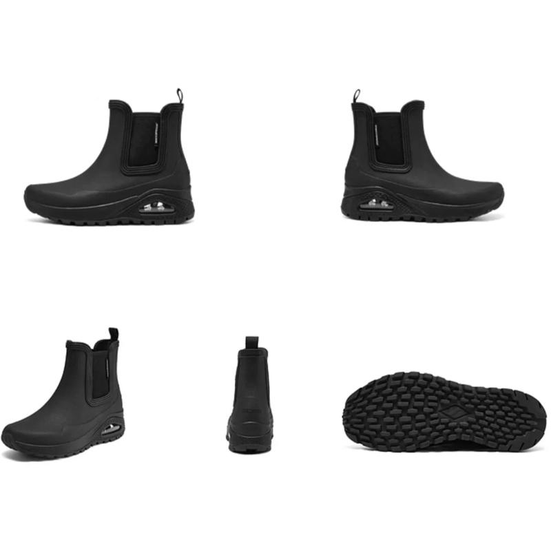 SKECHERS CLASSIC FIT ブラック サイドゴアブーツ SKECHERS（スケッチャーズ） レディース 防水 スニーカー ブーツ