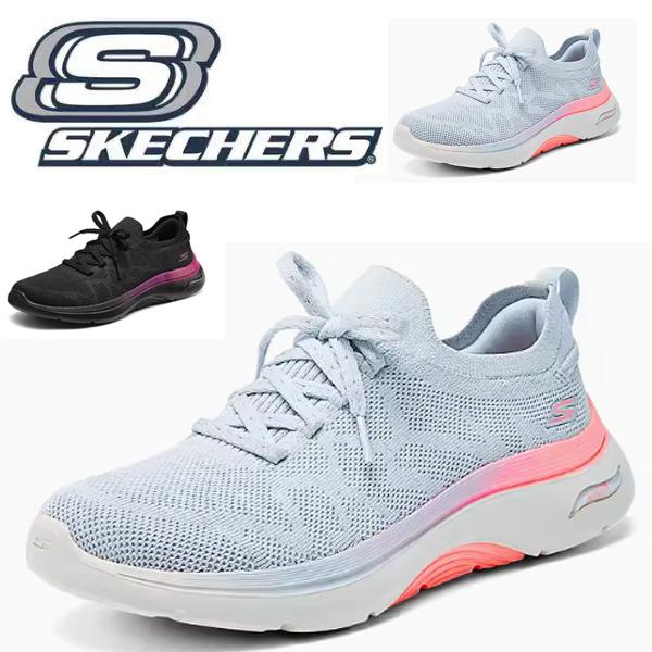 SKECHERS（スケッチャーズ） スリッポン レディース 新作 スニーカー メッシュ 厚底 黒 ブラック シューズ 40代 通気性 軽量 ...