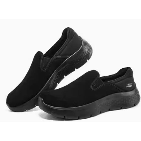 SKECHERS（スケッチャーズ） スリッポン レディース 黒 ボア モック