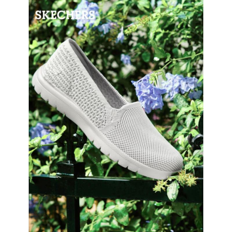 SKECHERS（スケッチャーズ） スリッポン レディース 新作 レース お花 通気性 歩きやすい 40代 30代 ウォーキング シューズ ...