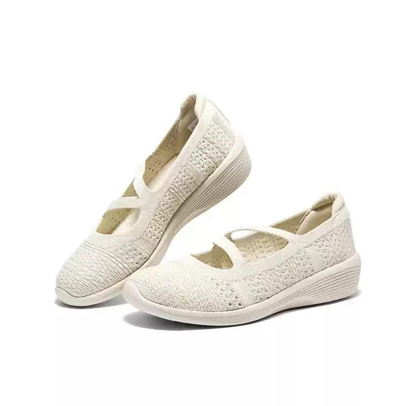未使用 スケッチャーズ メリージェーン フラットシューズ メッシュ 夏 SKECHERS（スケッチャーズ） スリッポン レディース メリージェーン