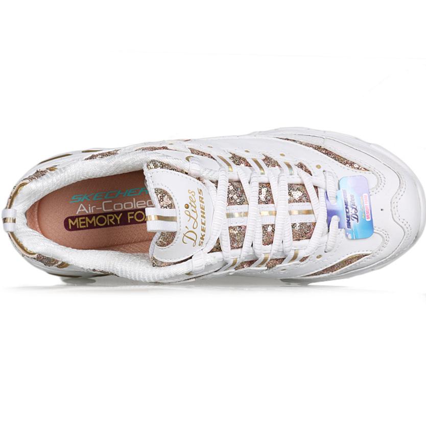 激レア☆未使用品 SKECHERS D'Lites 厚底 スニーカー❤️可愛い〜❣️ SKECHERS（スケッチャーズ） レディース スニーカー 光る靴 厚底
