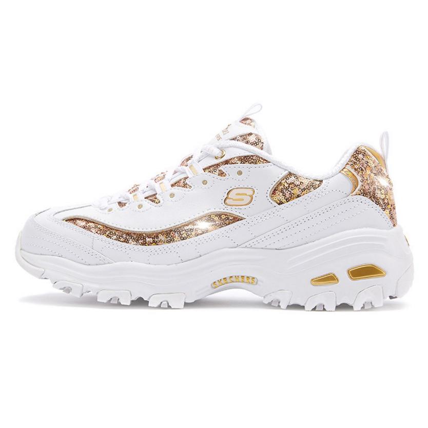 激レア☆未使用品 SKECHERS D'Lites 厚底 スニーカー❤️可愛い〜❣️ SKECHERS（スケッチャーズ） レディース スニーカー 光る靴 厚底