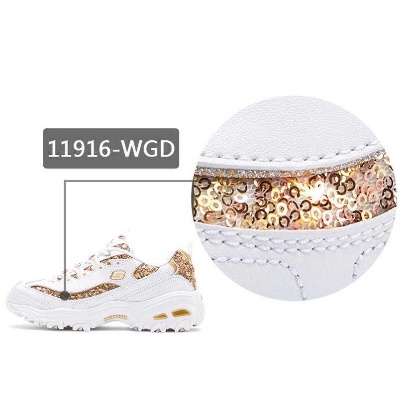 激レア☆未使用品 SKECHERS D'Lites 厚底 スニーカー❤️可愛い〜❣️ SKECHERS（スケッチャーズ） レディース スニーカー 光る靴 厚底