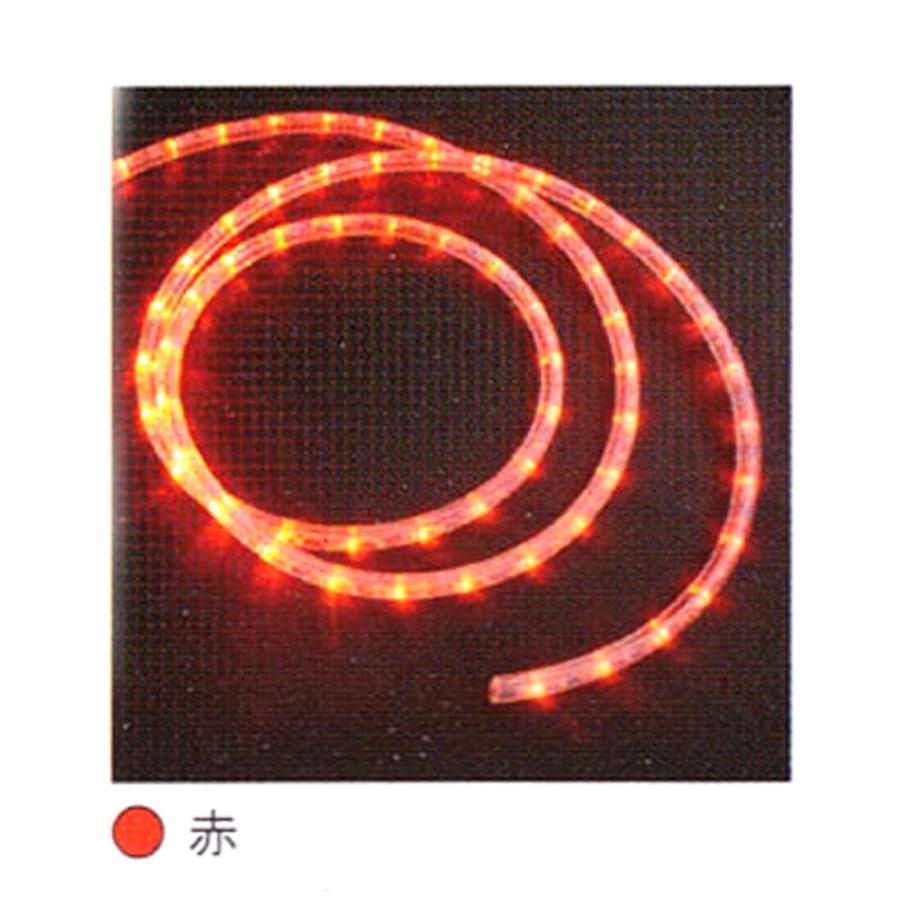 コロナ産業　LEDチューブライト50m　赤色LED1800球　直径10mm　常点プラグコード付　2WL50R