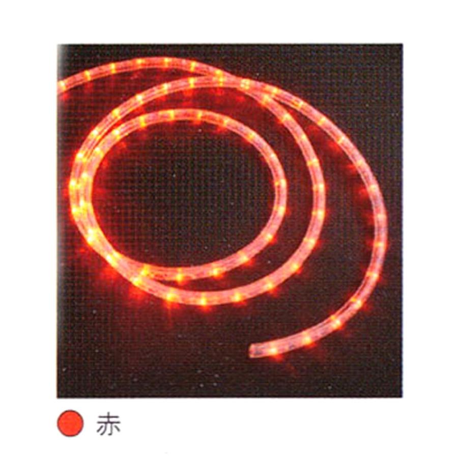コロナ産業 - LED熱電子管ともし火50m渦巻形 赤いことLED36球/1m 差しわたし10粍 常点繋ぎ吊りひも2個付 2WL50R イルミネーションライト-DIY、工具-住宅設備