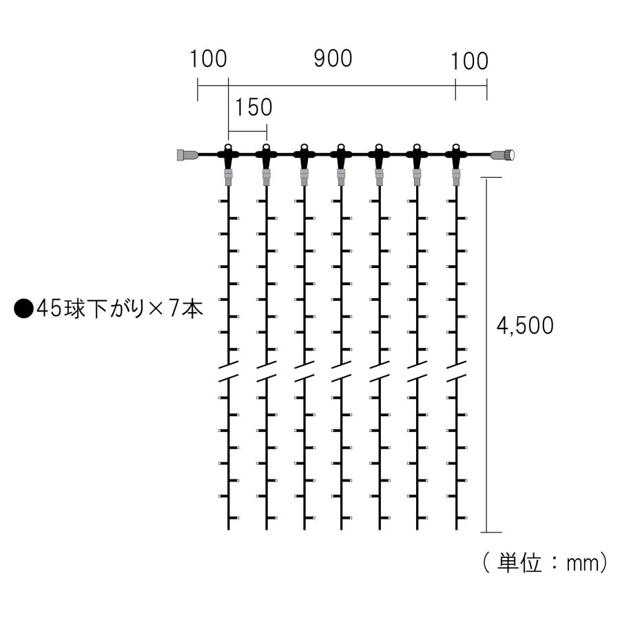 コロナ産業 SHカーテンライト315球電球色LED カーテンライト 電源部別売 シルバーコード クリスマスイルミネーション クリスマスライト SH315Dの画像