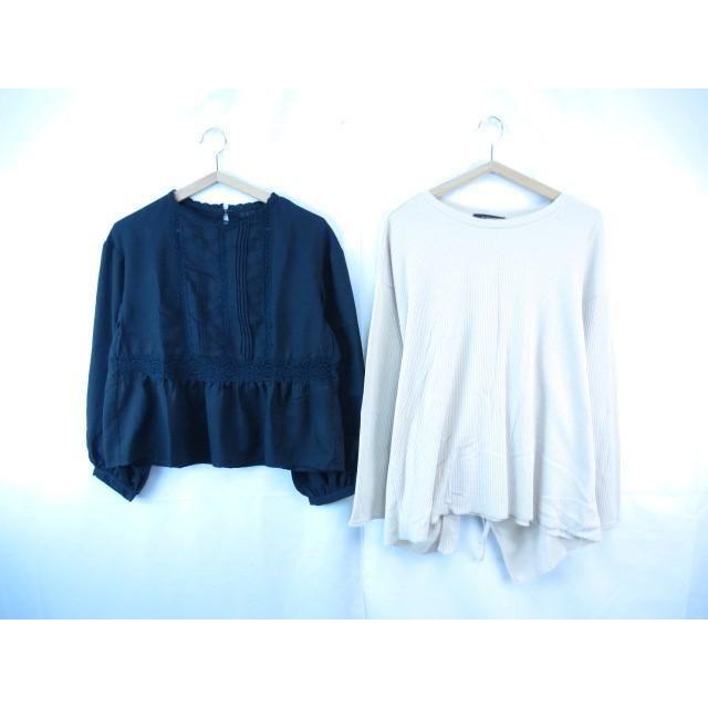 良品 ダブルクローゼット W Closet 長袖シャツ カットソー ニットスカート等5点 Fサイズ アイボリー 黒 薄紫 チェック柄 ライトベージュ レディース 0004h Coco R Brand 通販 Yahoo ショッピング