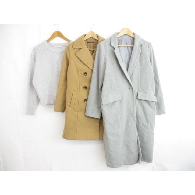 良品 レトロガール イング ジャニス チェスターコート ジャケット 長袖ニット 冬物 等 ３点セット M ライトグレー ブラウン ベージュ 無地 ロング レディース 0004ha Coco R Brand 通販 Yahoo ショッピング